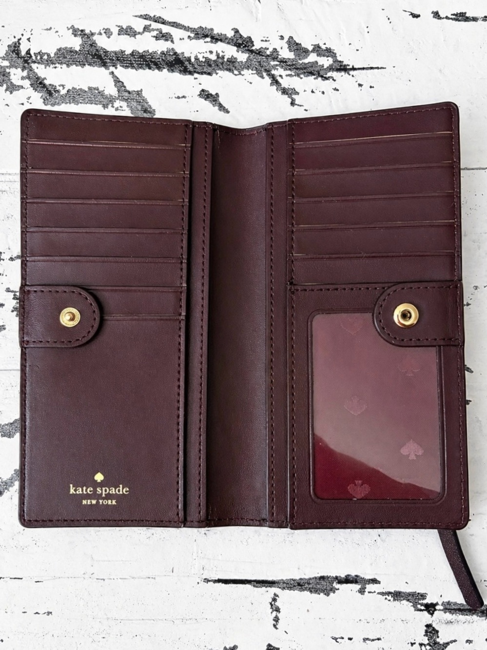 kate spade New York Women's Burgundy Leather Wallet - Picture 4 of 4